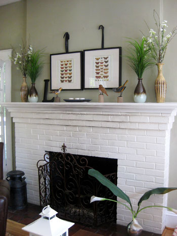 How to paint a brick fireplace: Step by step