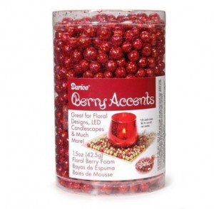 Foam Red Berries for Fireplace Decorations