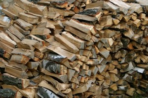 Loosely stack firewood while it seasons
