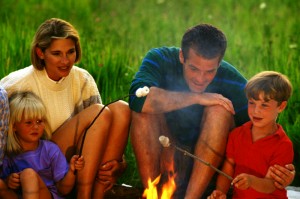 Relaxing around the fire