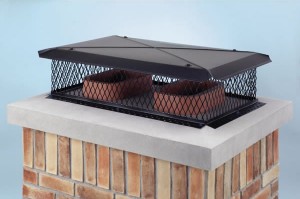 Top Mount Chimney Cap with Black Powder Coat Finish