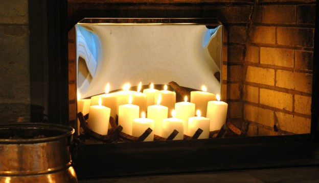 Get More Fireplace Heat With A Fireback, Candles In Gas Fireplace