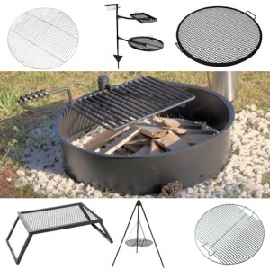 camping with fire pits and grills