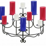 July 4 Candelabra and Candles