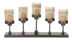 Lamya Fireplace Candelabra with glass candle cups