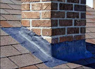 use flash seal to fix chimney flashing