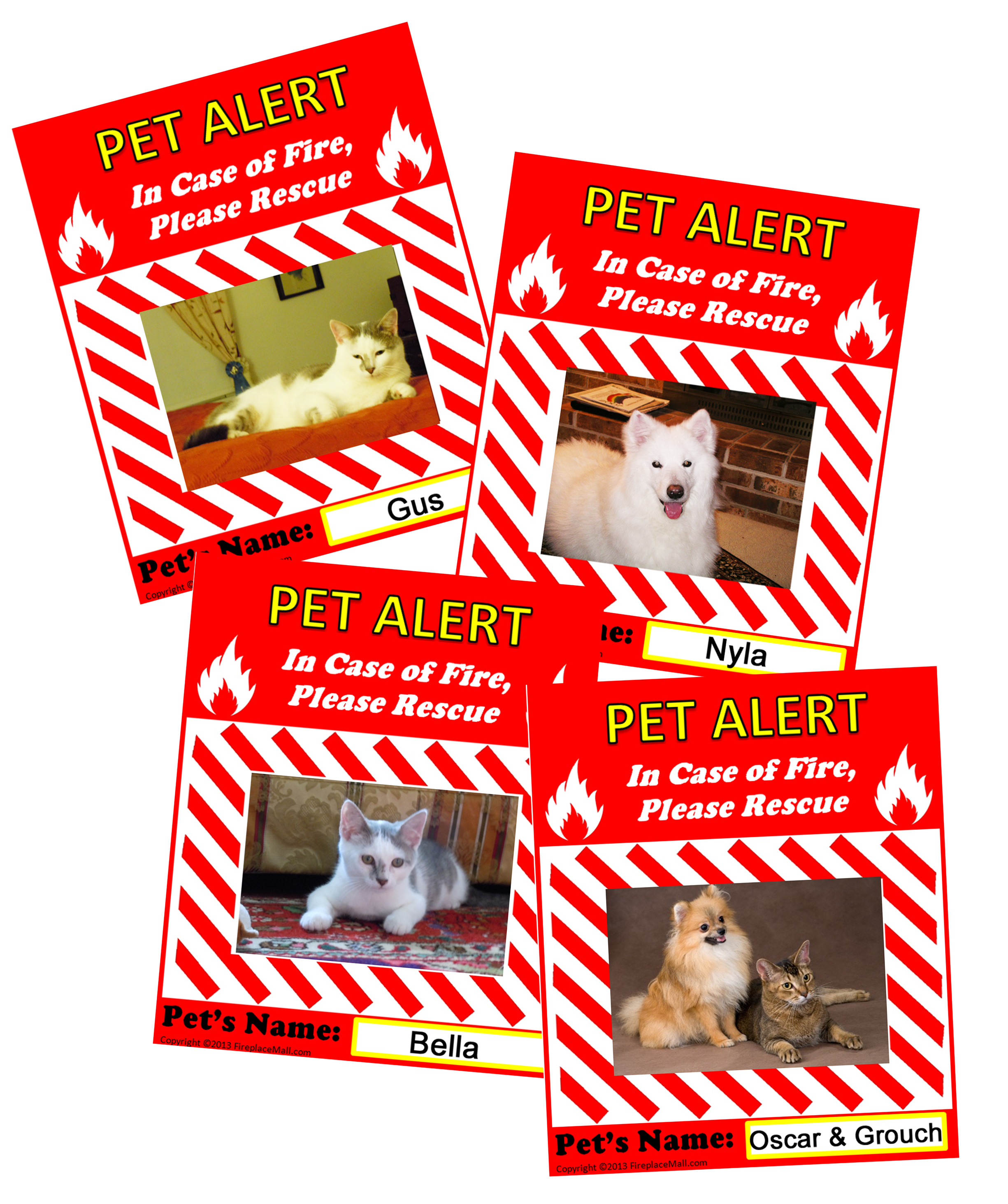 Download this Pet Alert, Add Your Pet's Photo and Name. Save lives in the event of fire.