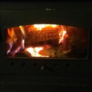 First Wood Stove Fire of the Season