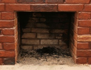 Cleaning a dirty fireplace