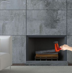 Preheat a fireplace using a hair dryer.