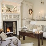 Glow of snow fireplace mantel