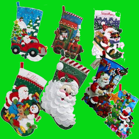 Use a Christmas Stocking Kit to create a handmade stocking.