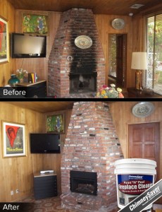 Spruce up the fireplace brick with Paint N Peel
