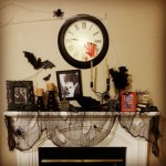 Halloween fireplace decorating