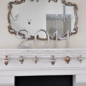 Use a mantel mirror as part of your mantel decorations for New Years.