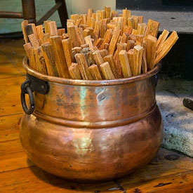 Copper Cauldron Fatwood Holder