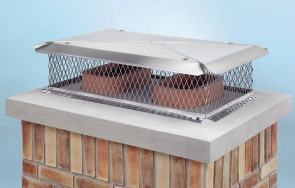 A chimney cap will keep birds out of a chimney and fireplace.