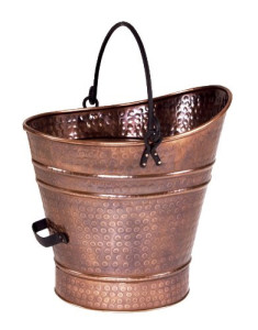 copper ash bucket for Santa friendly fireplace