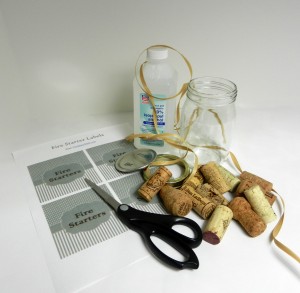 Materials for Home Made Wine Cork Fire Starters