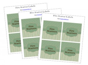 Labels for Wine Cork Fire Starter Jars