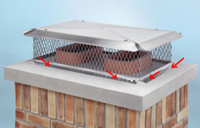 how to install chimney cap -  top mount chimney cap attaching to cement crown