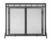 Single panel fireplace screen with doors