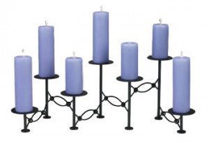 expandable fireplace candelabra