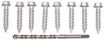 Tapcon masonry drill bit and screws