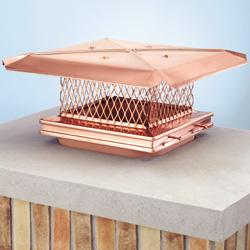 Single flue chimney cap that attaches to flue with set screws