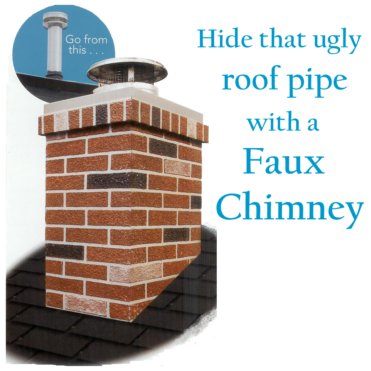 Hide Ugly Roof Pipes with a Chimney Surround