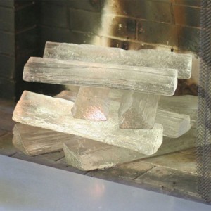 Jeff Benroth's cast glass logs.