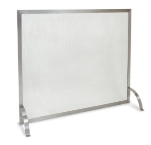Stainless Steel Single Panel Fireplace Screen