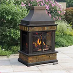 outdoor gas fireplace