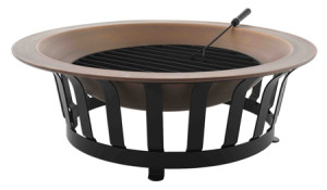 outdoor fireplace fire bowl with grill