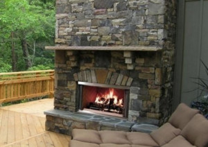 Montana Outdoor Wood Burning Fireplace