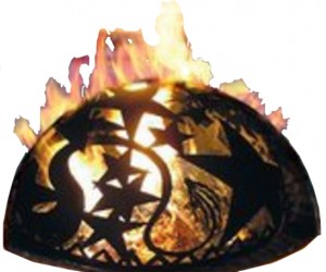 Orion Starry Night Fire Dome with fire