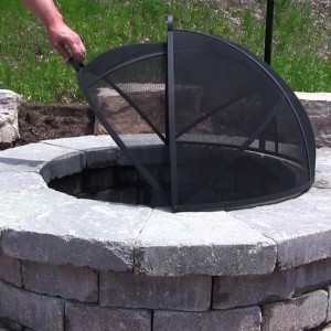 Hemisphere Hinged Access Fire Pit Screen