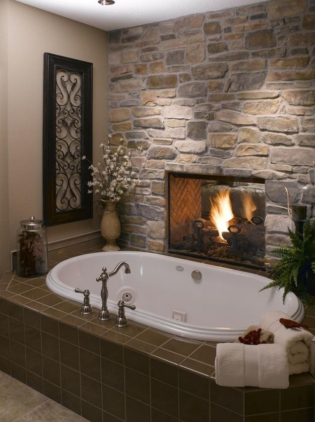 The Spa Bath with fireplace