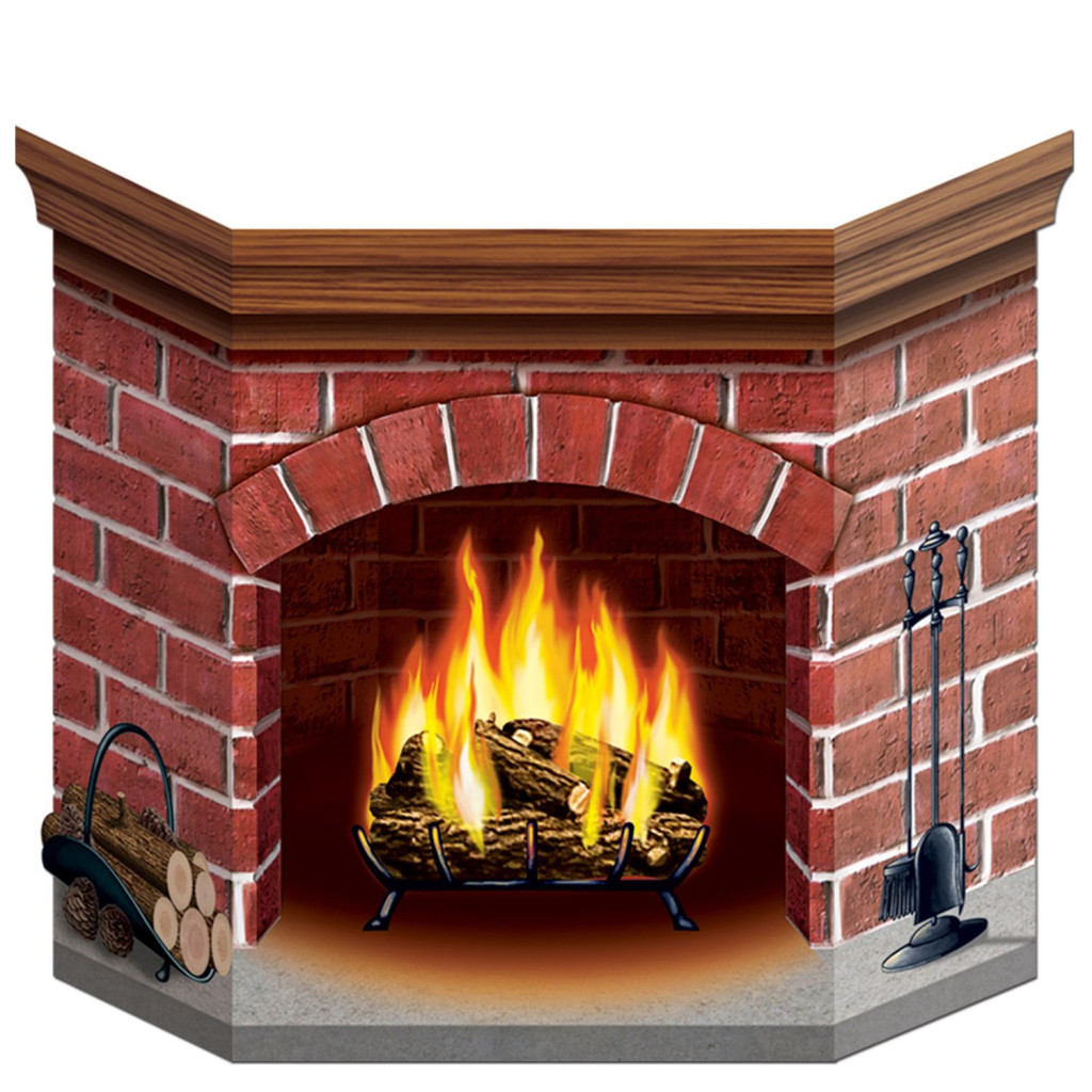 Folding Stand-up Brick Fireplace