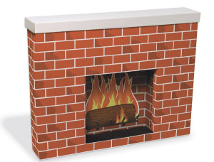 Corobuff Cardboard Fireplace Decoration