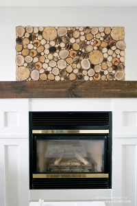 Wood Circles over Fireplace