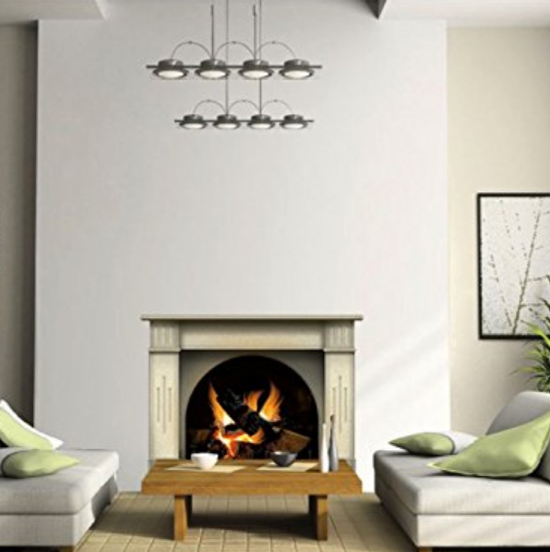 N1239 Fireplace vinyl sticker decal in room