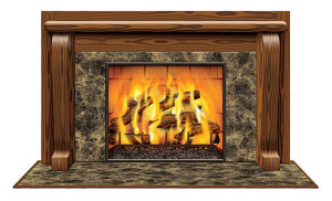 Shindigz Wooden Marble Fireplace Insta View