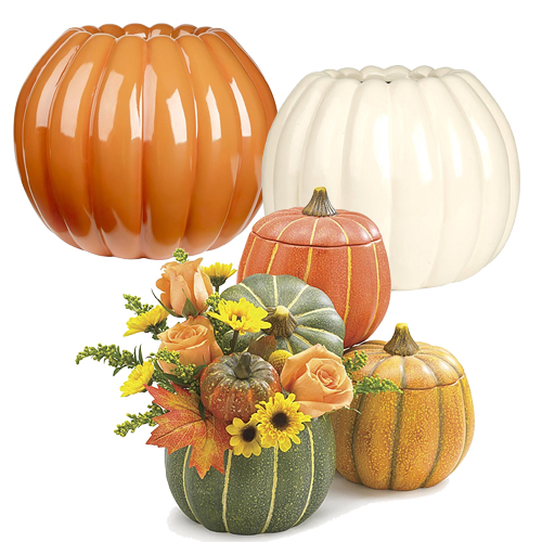 Pumpkin Planters for Fall Mantel Decorating