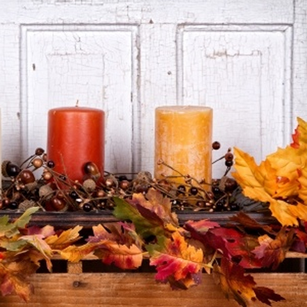 fall mantel decorating