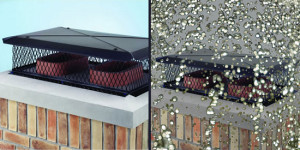 A chimney cap prevents most rain entering your chimney and fireplace.