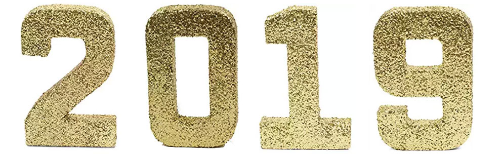 2019 New Year 8 Inch Numerals for Fireplace
