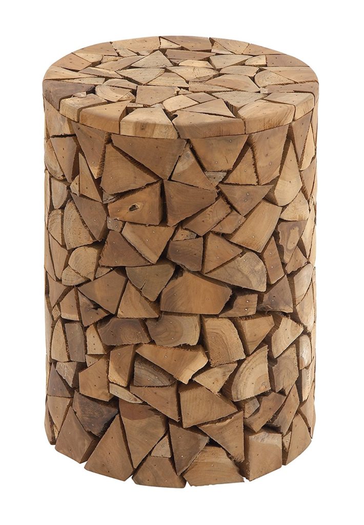 Log Chunks Stool, 12 by 18 inches