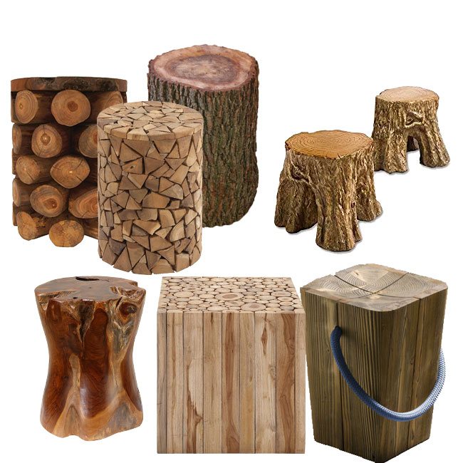 Diy Fire Pit Log Stump Stools The, Tree Trunk Chair Ideas