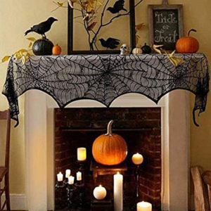 Classic Spider Web Fireplace Mantel Scarf